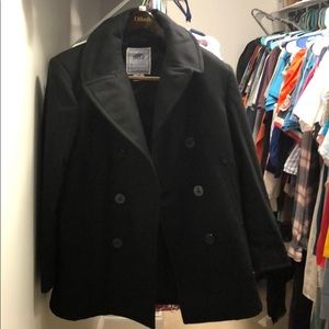 Black Navy Issued Pea Coat